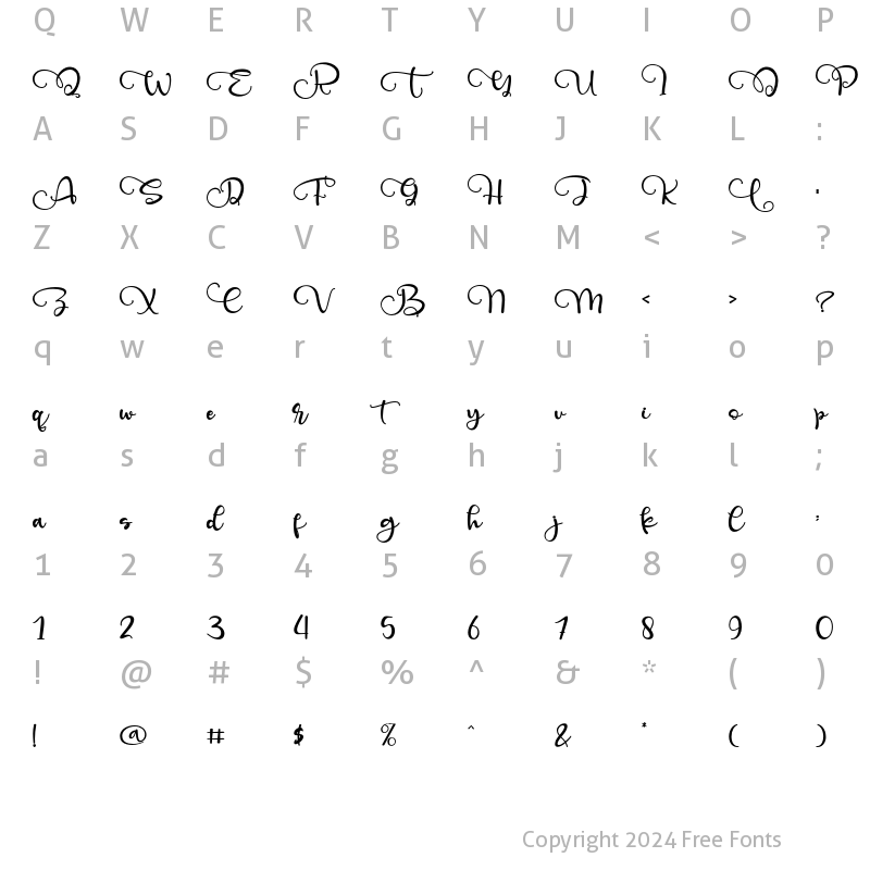 Character Map of Barachiel Alternate Regular