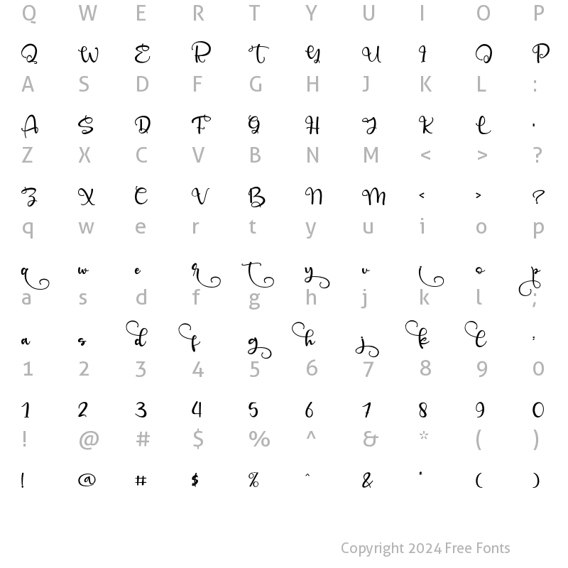 Character Map of Barachiel Titling Regular