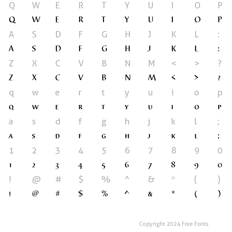 Character Map of BarbedorSmc Bold