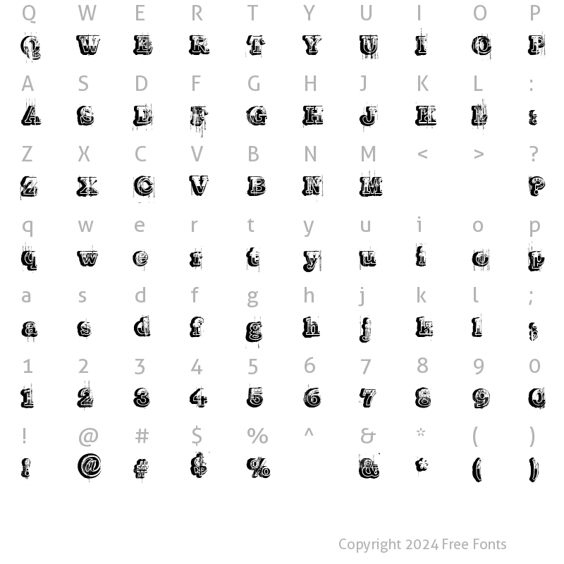 Character Map of Barber shop Regular