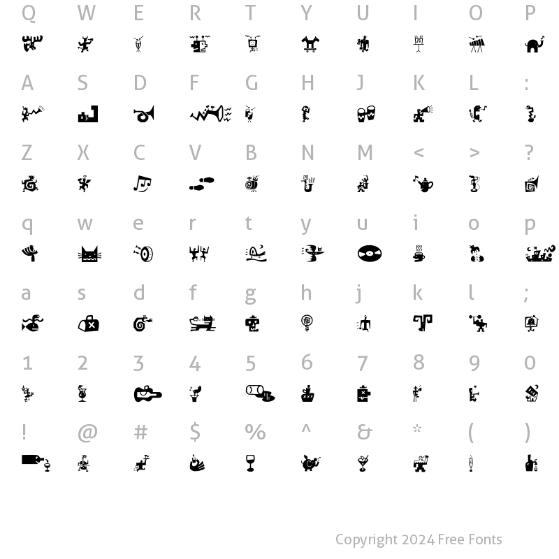 Character Map of Bartalk Regular