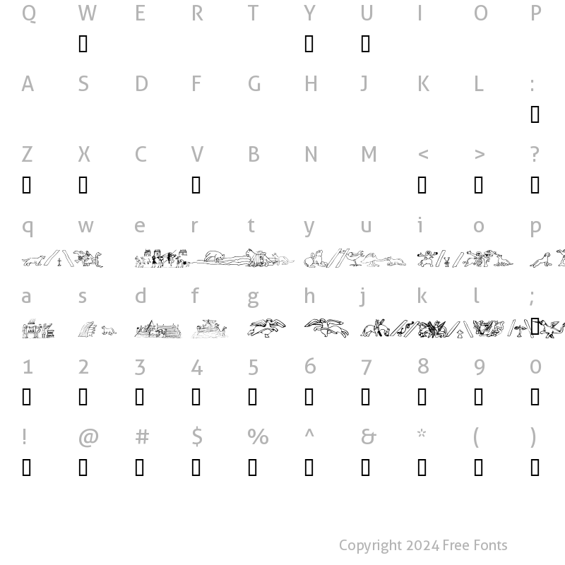 Character Map of BasBayeux.00 Regular