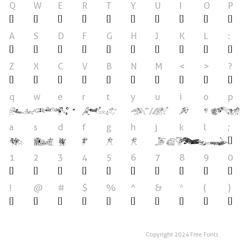 Character Map of BasBayeux.02 Regular