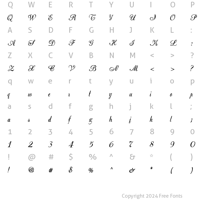 Character Map of BasicClassA156a Bold