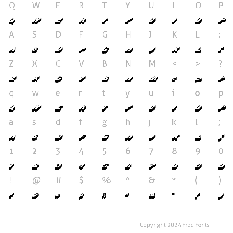 Character Map of Bastian Regular