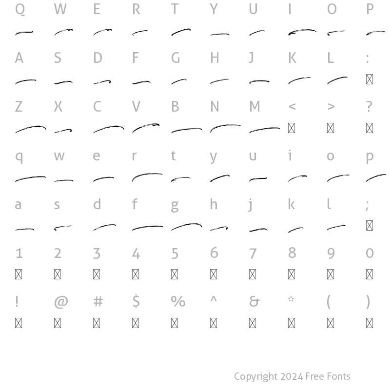 Character Map of Bastian Sidney Swash