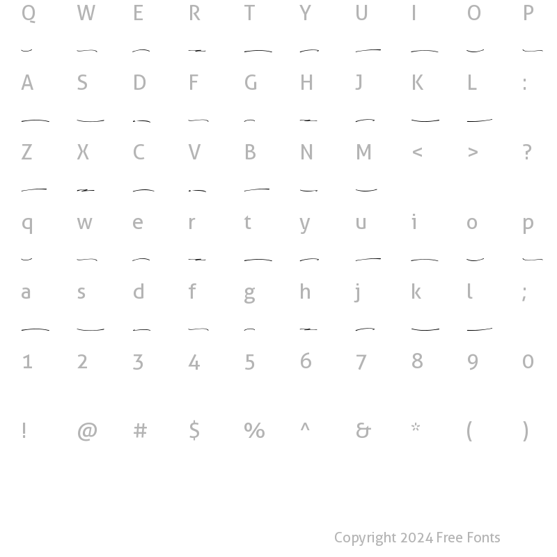 Character Map of Batllers Swash Regular