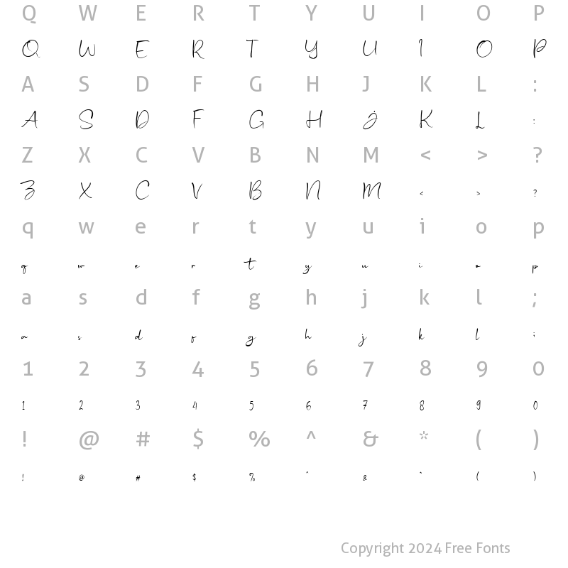 Character Map of Batsy Regular