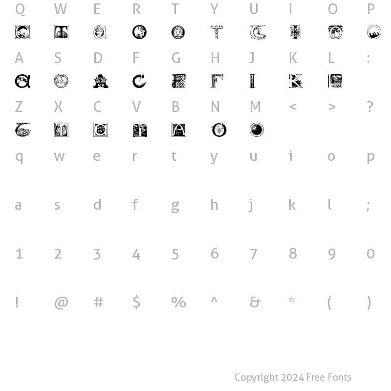 Character Map of Batten Regular