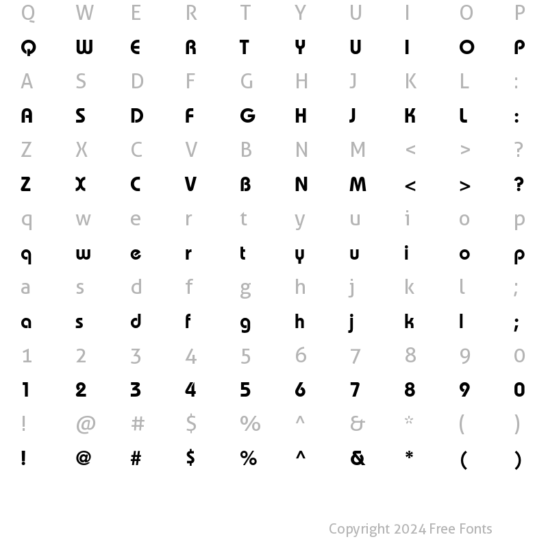 Character Map of Bauhaus LT Regular