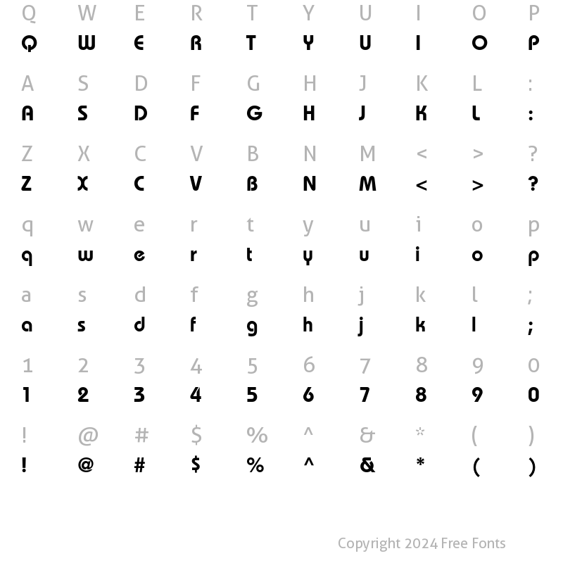 Character Map of Bauhaus Std Demi