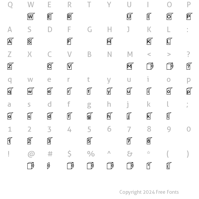 Character Map of Bausteine Regular