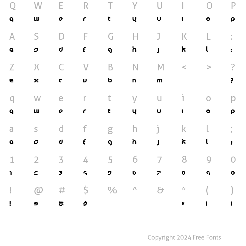 Character Map of bauwerck Regular