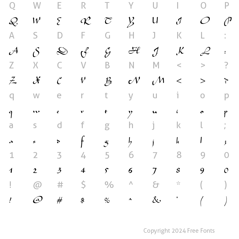 Character Map of Bavand Regular