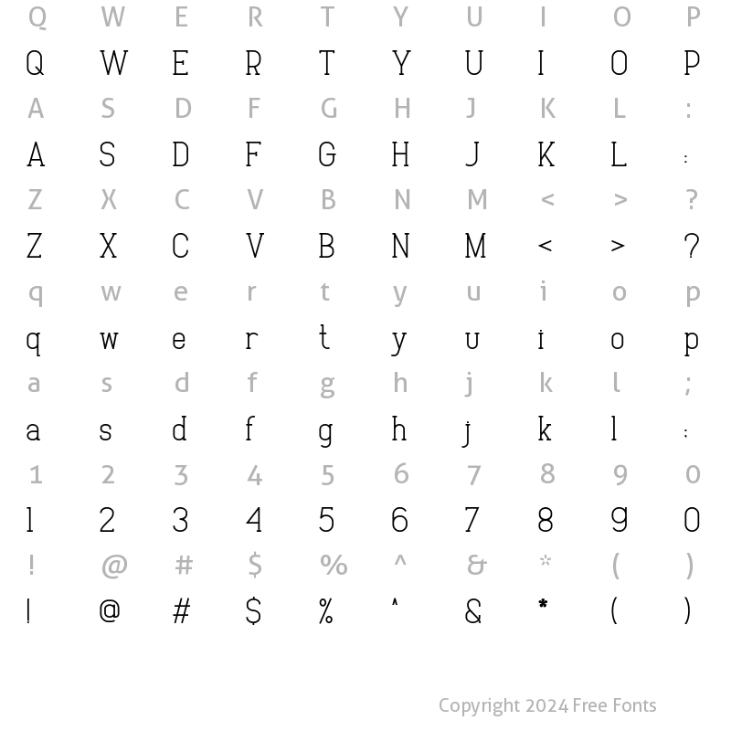 Character Map of Baxley Black