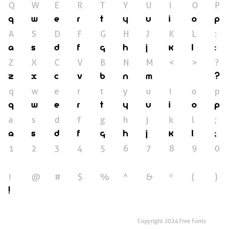 Character Map of Bayer Medium