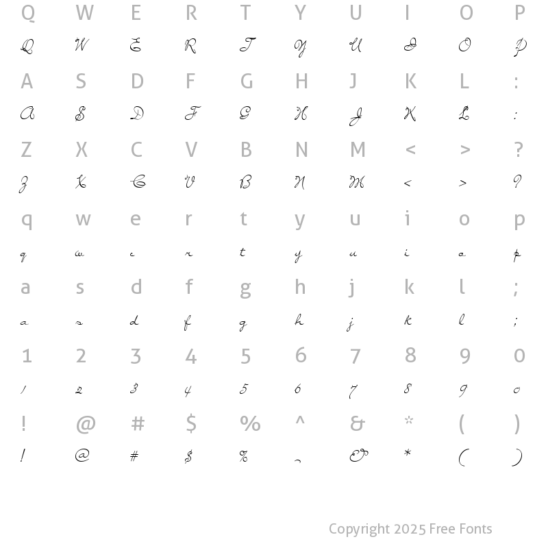 Character Map of BayernHandschriftNF Medium