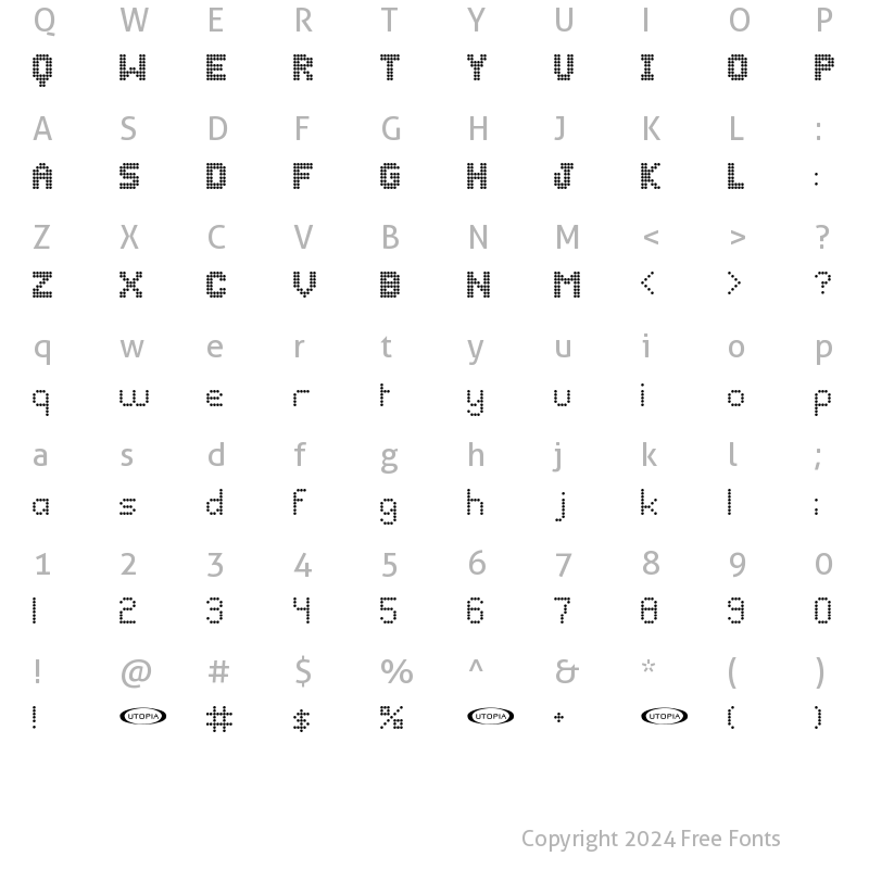 Character Map of Bazaronite Regular