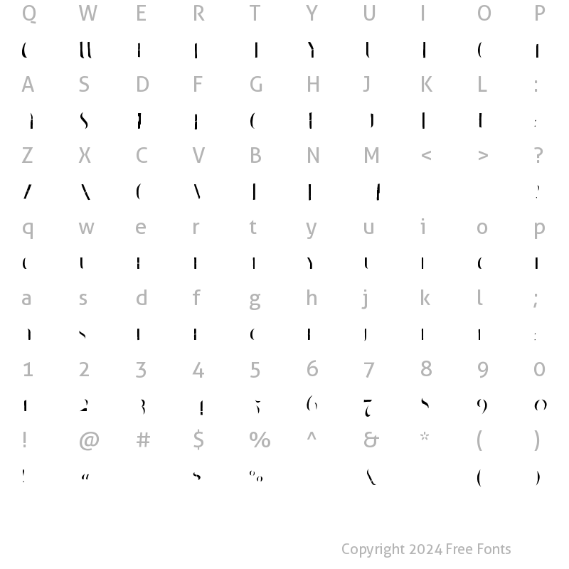 Character Map of Bazaruto Iron Hand Fill