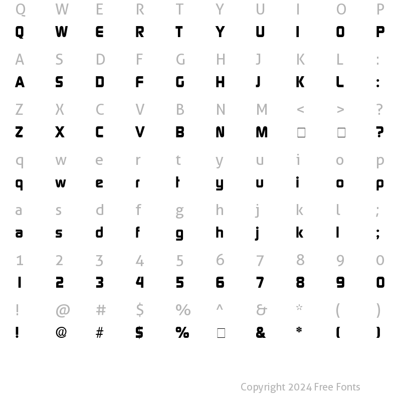 Character Map of Bazouk SSi Bold