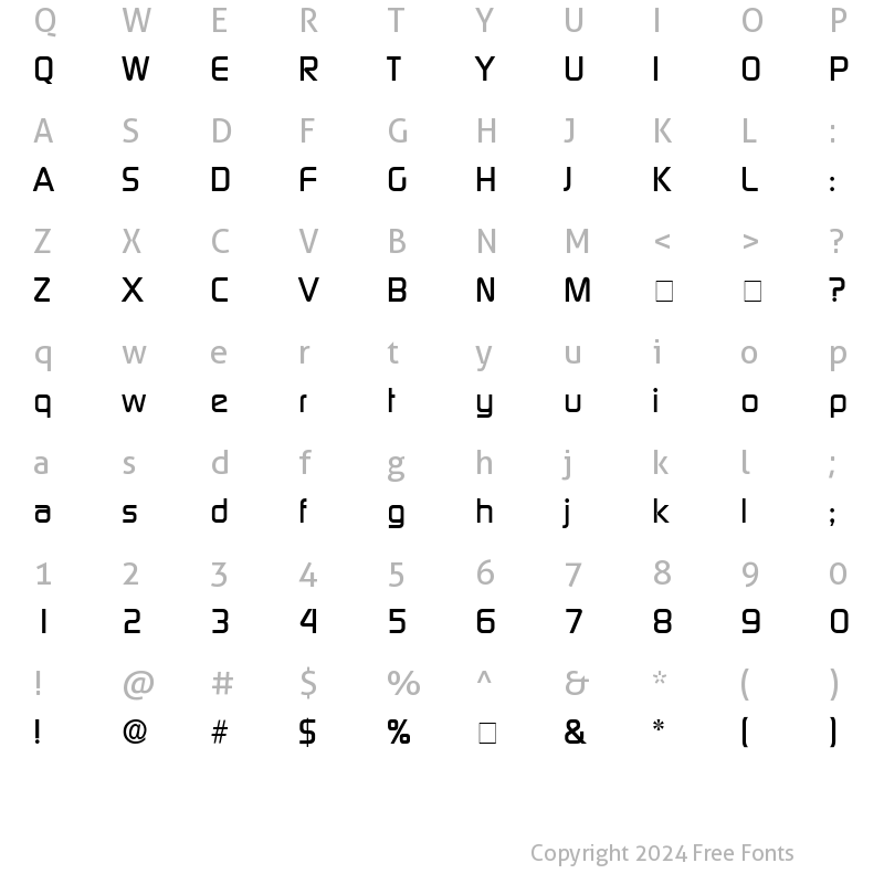 Character Map of Bazouk SSi Regular