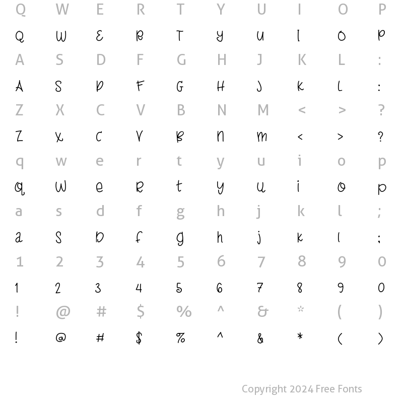 Character Map of BBCRoyalRebel Medium