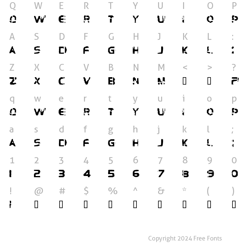 Character Map of BD Brockelmann Regular