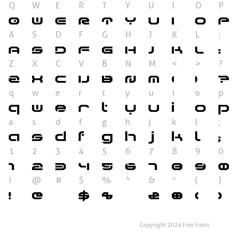 Character Map of BDDoomed Squareup Regular