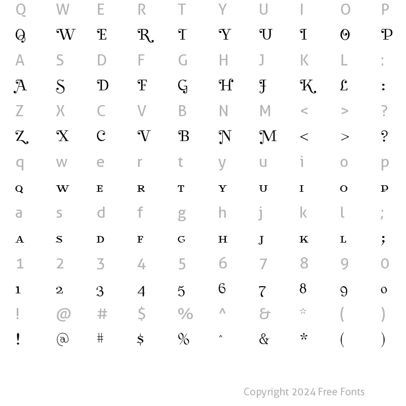 Character Map of BearButteT Special