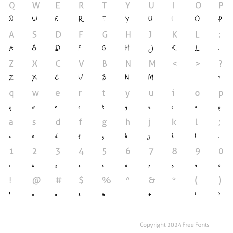 Character Map of Bearley Bold