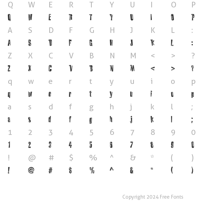 Character Map of BeatStreetIn-Line Regular