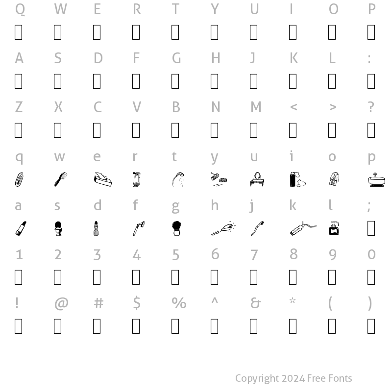 Character Map of Beauty Spot Regular