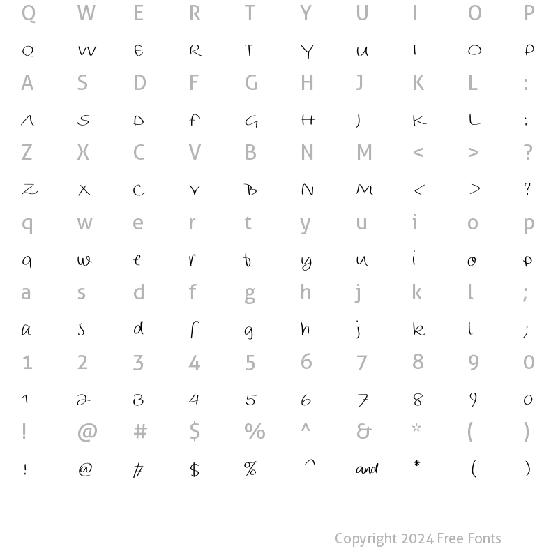 Character Map of Beckham Medium