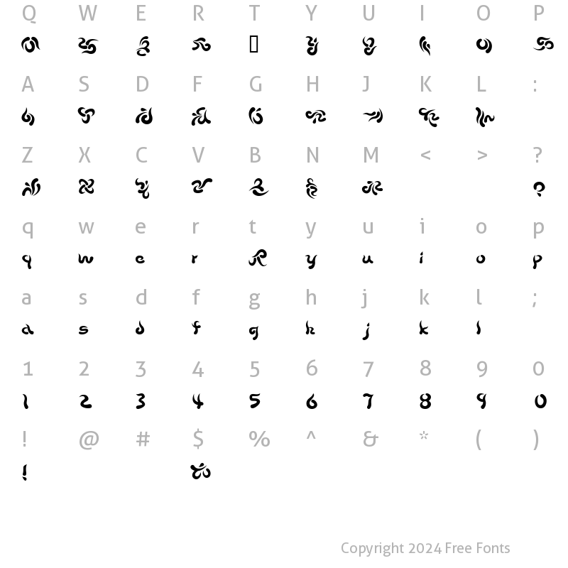 Character Map of Beech Regular