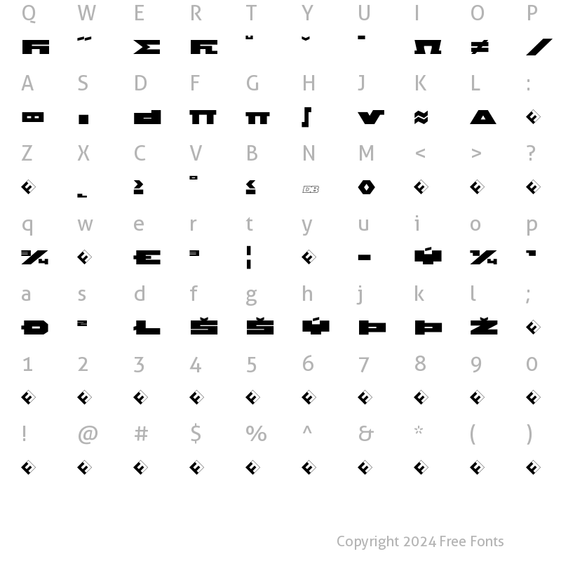 Character Map of Beekman-SquareBoldExpert Regular