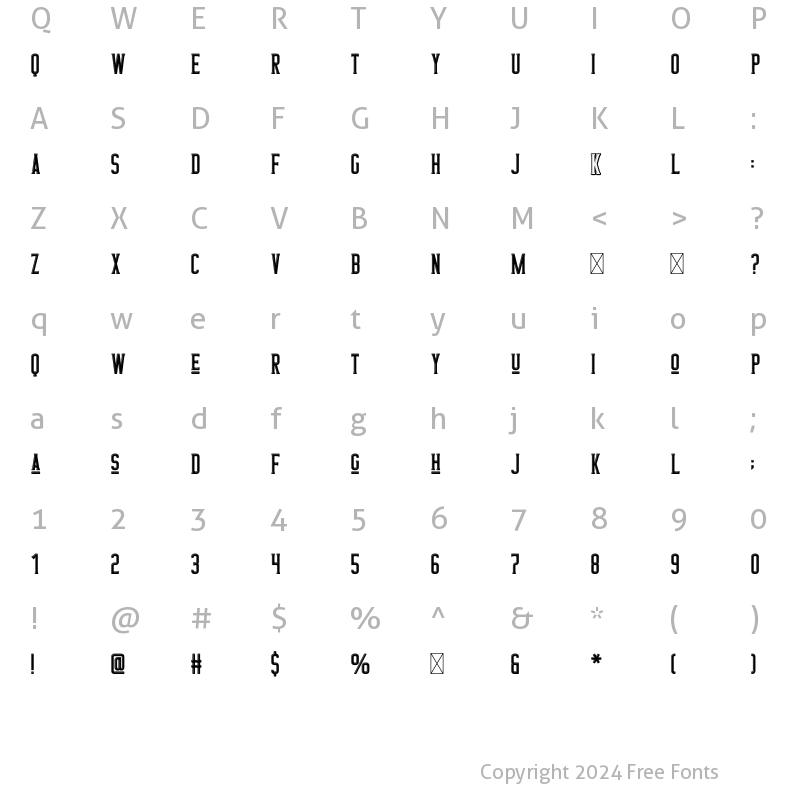 Character Map of BeerTime 2 Shine