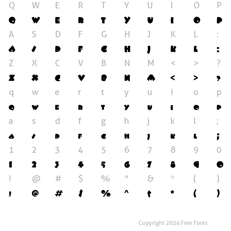 Character Map of Beesknees ITC SC Regular