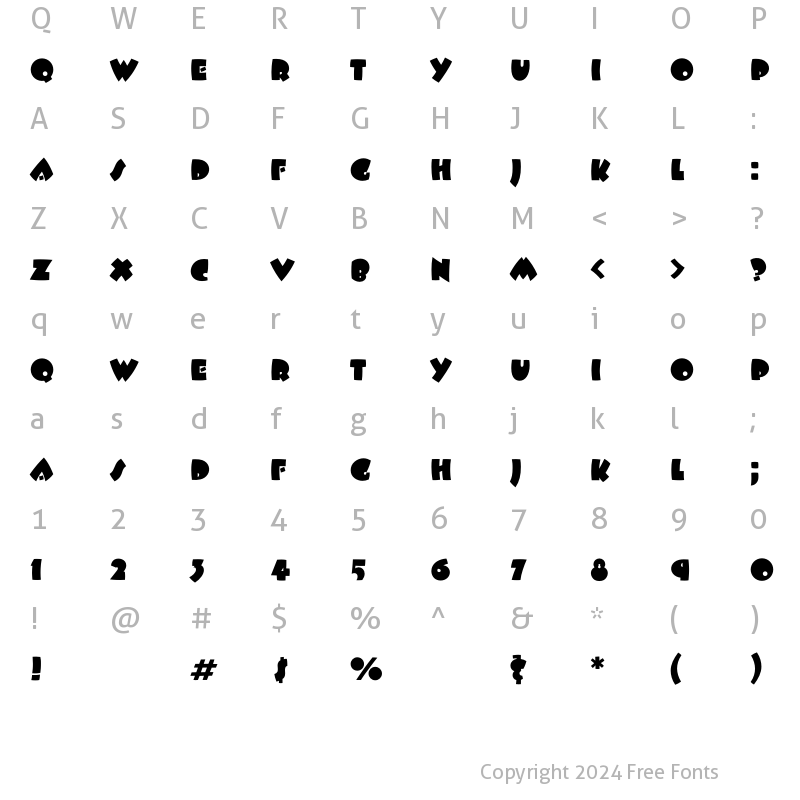 Character Map of BeeskneesC Regular