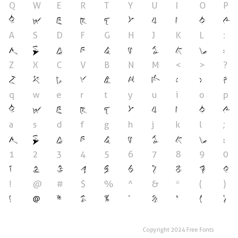 Character Map of BeesWax Regular