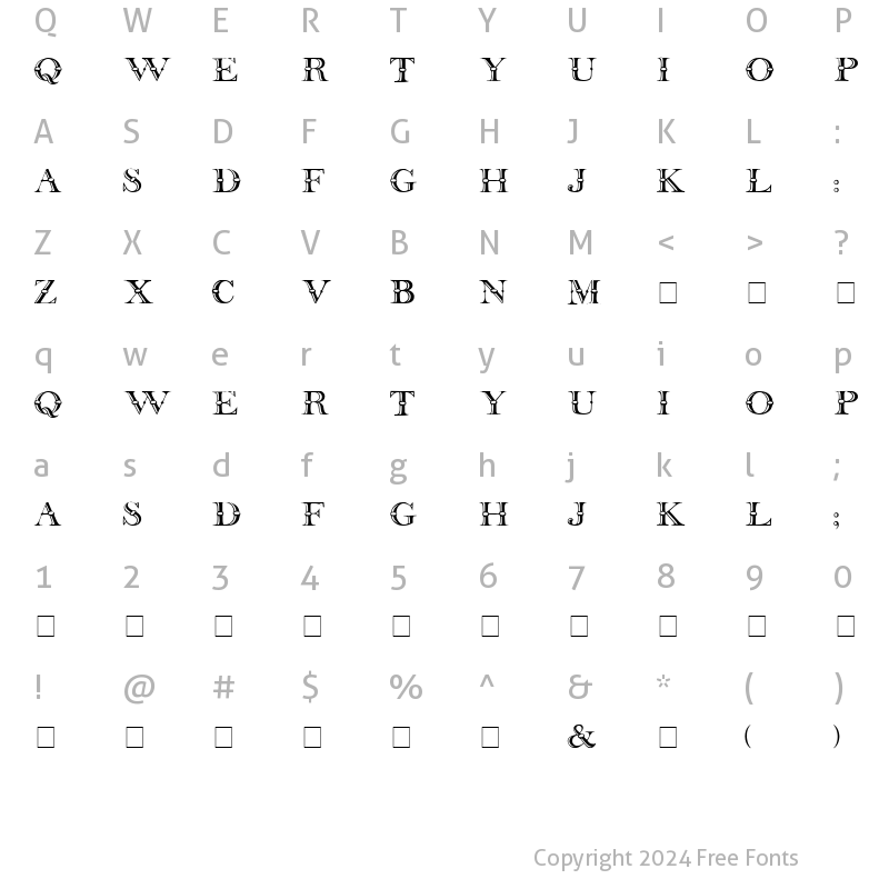 Character Map of Beffle Medium