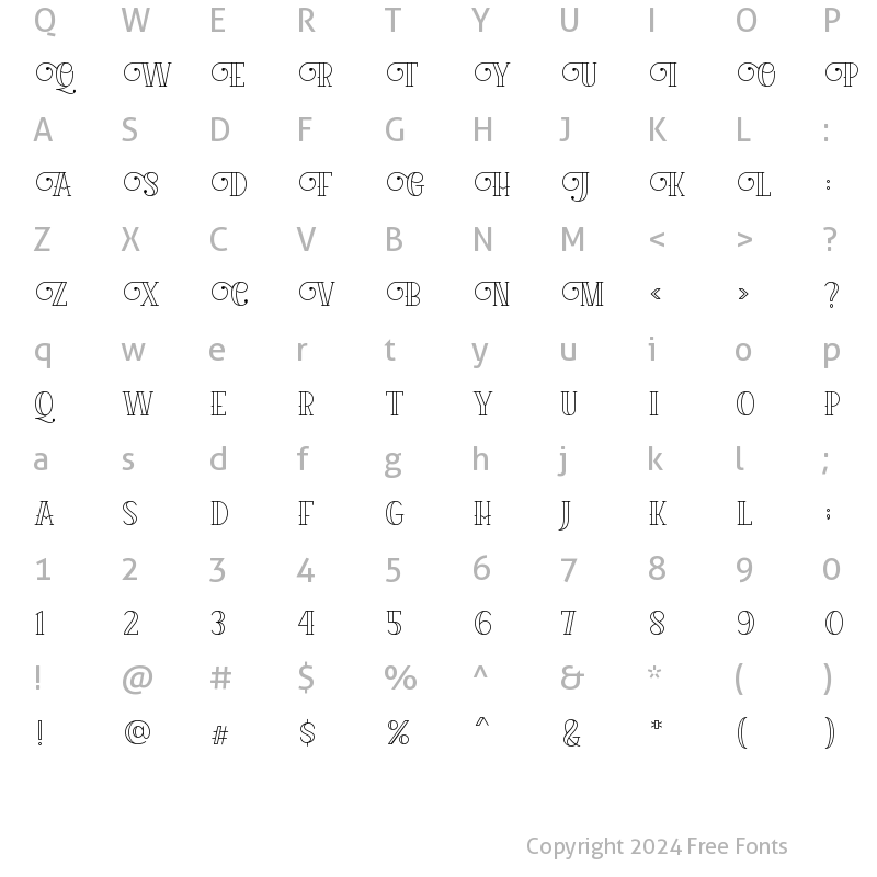 Character Map of Beijin Outline