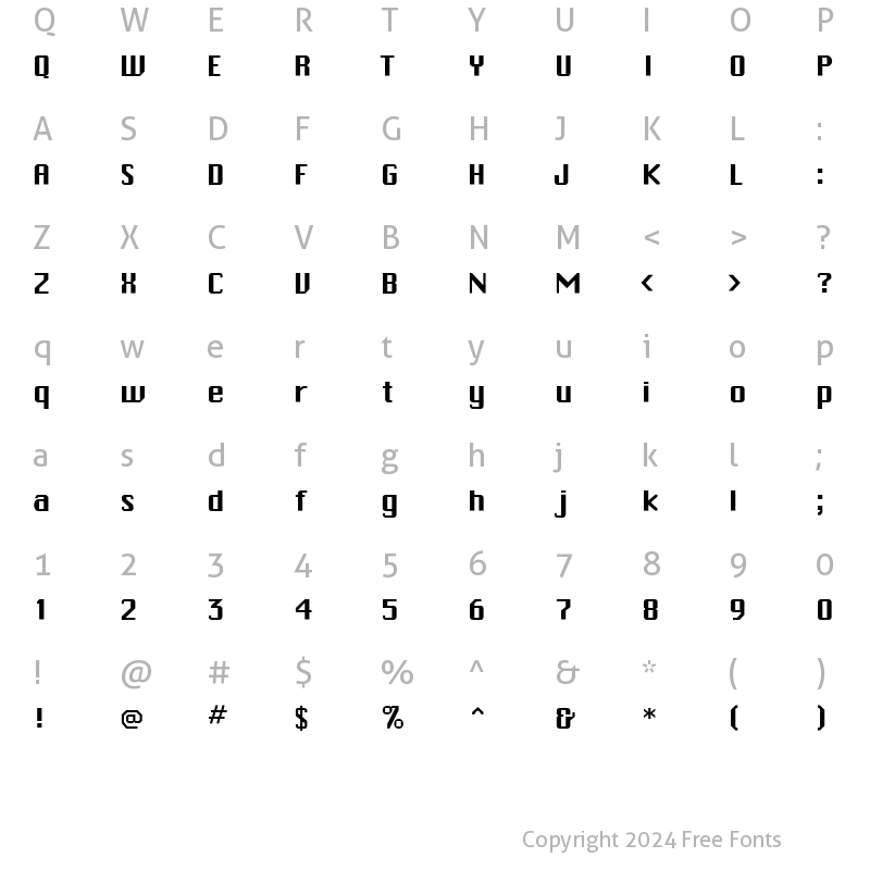 Character Map of Beijing SSi Light