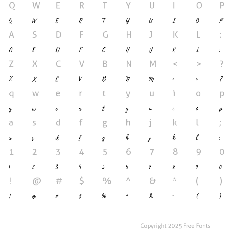 Character Map of Belattis Regular