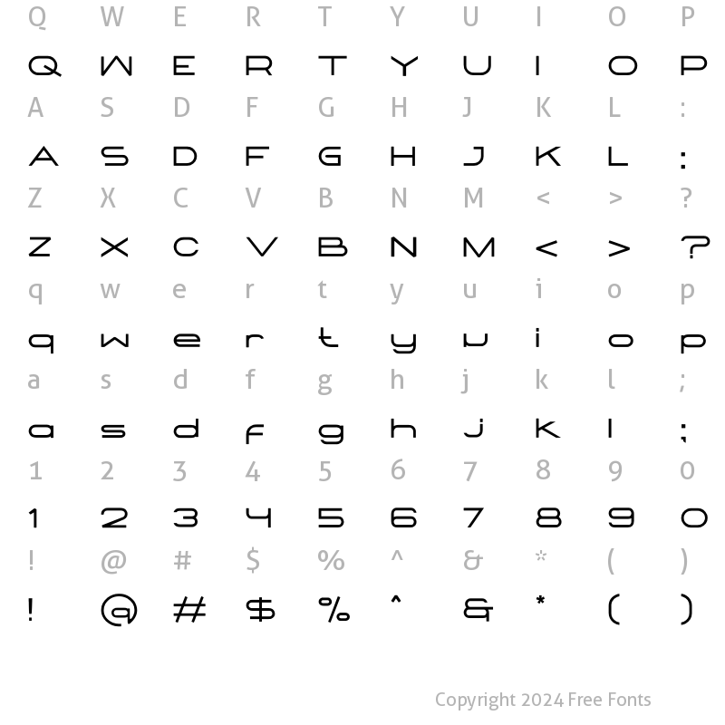 Character Map of BELISHA Regular