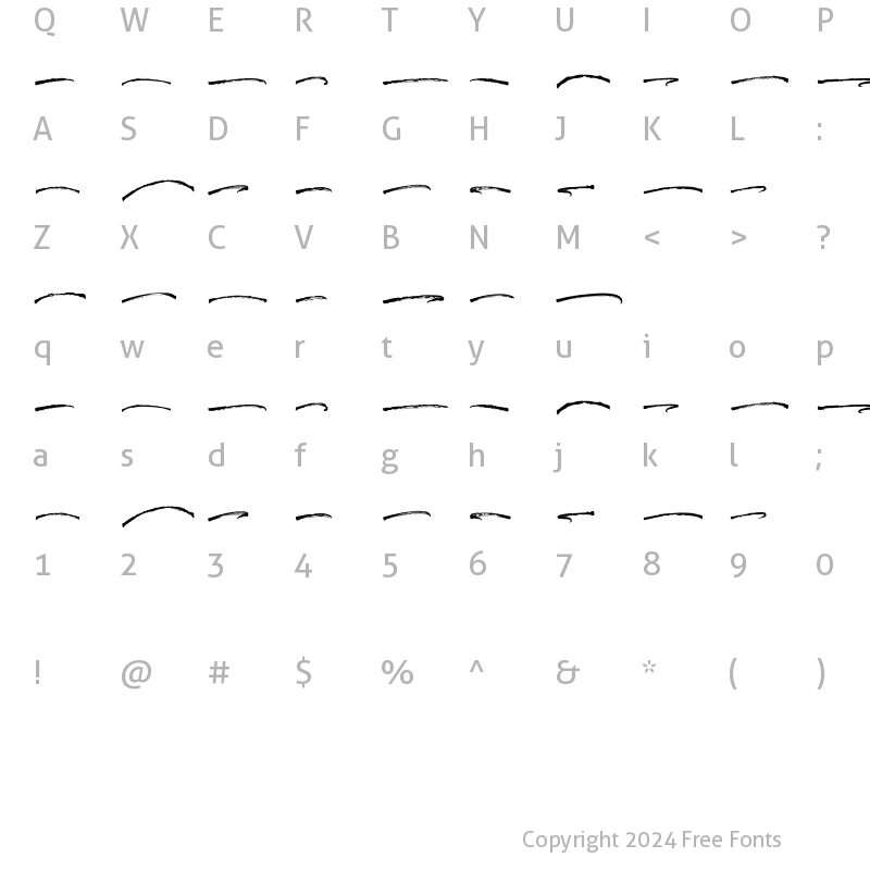 Character Map of Bellastory Swash Regular