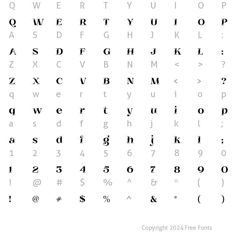 Character Map of Belle Story SemiBold