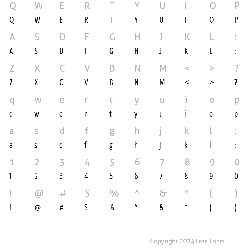 Character Map of BelleSansUltraCondBk-Regular ?