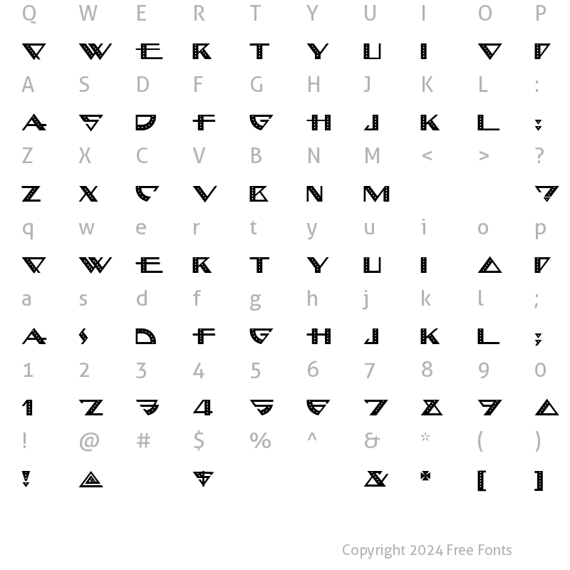 Character Map of BellhopNF Regular