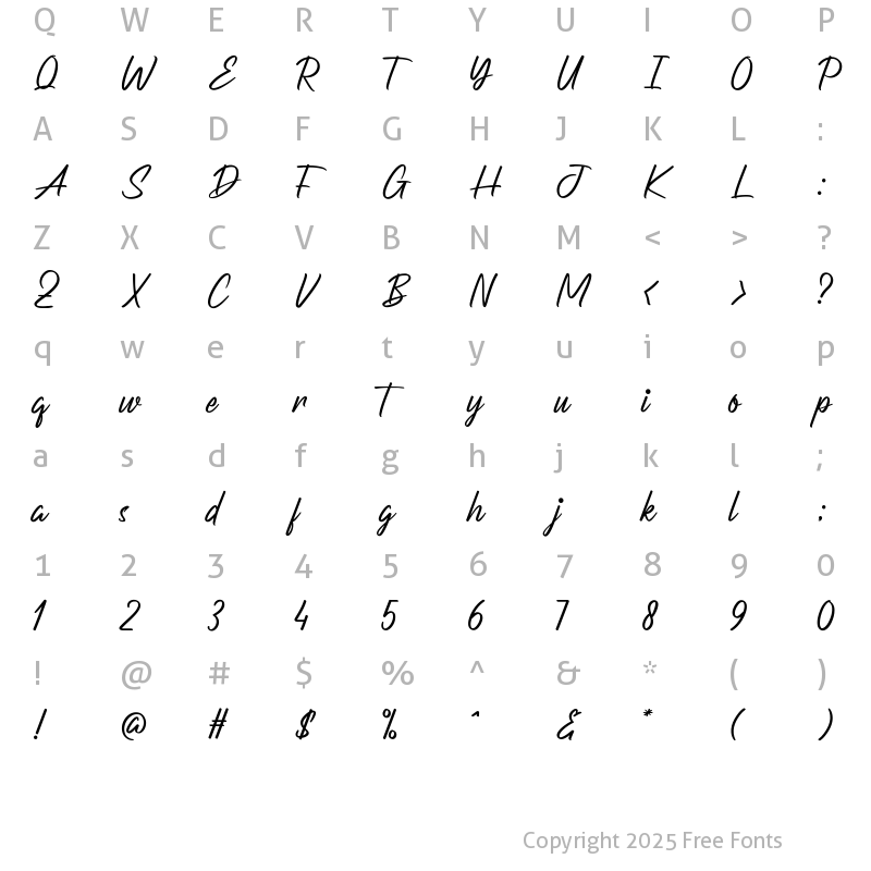 Character Map of Belongest Regular