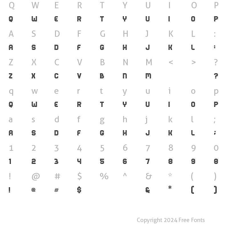 Character Map of Bender Inline